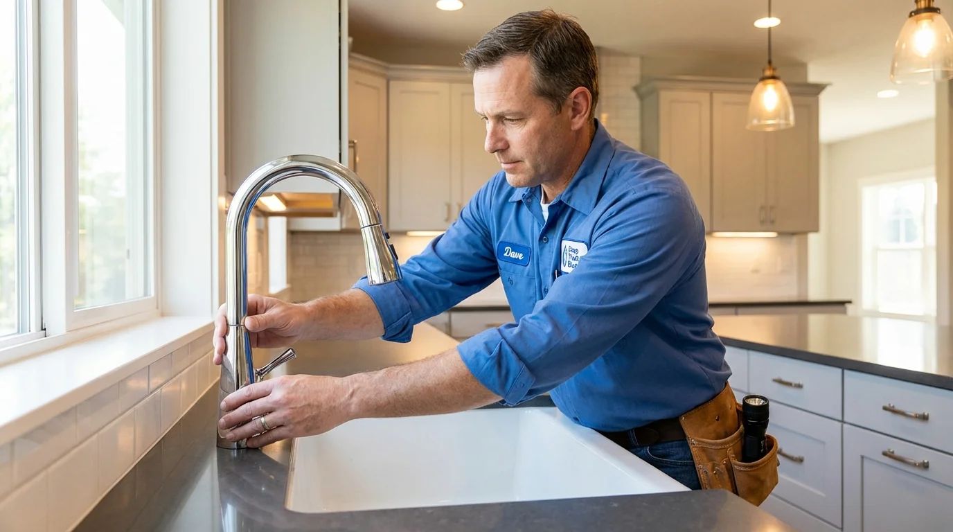 Kitchen faucet installation by Johns Plumbing LLC in Grangeville